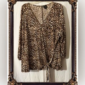 Worthington Animal Print Blouse